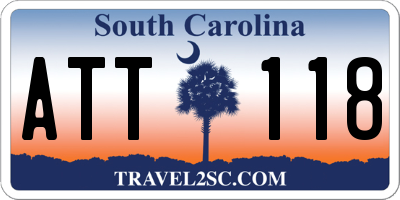 SC license plate ATT118