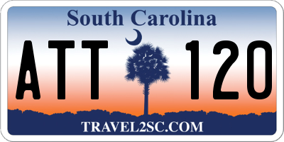 SC license plate ATT120