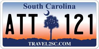 SC license plate ATT121