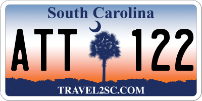 SC license plate ATT122
