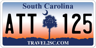 SC license plate ATT125