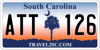 SC license plate ATT126