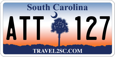 SC license plate ATT127