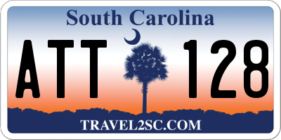 SC license plate ATT128