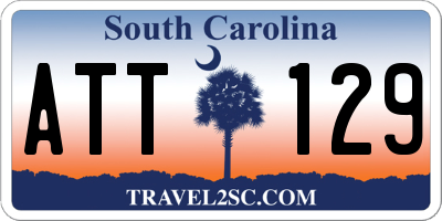 SC license plate ATT129