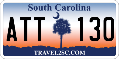 SC license plate ATT130