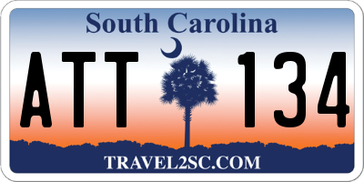 SC license plate ATT134