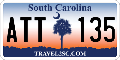 SC license plate ATT135