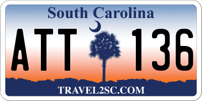SC license plate ATT136