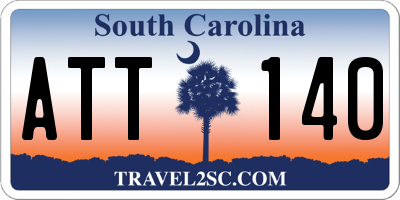 SC license plate ATT140