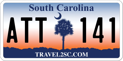 SC license plate ATT141
