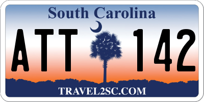 SC license plate ATT142