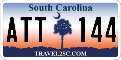 SC license plate ATT144