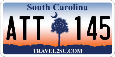 SC license plate ATT145