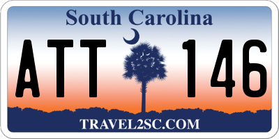 SC license plate ATT146