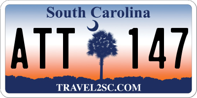 SC license plate ATT147