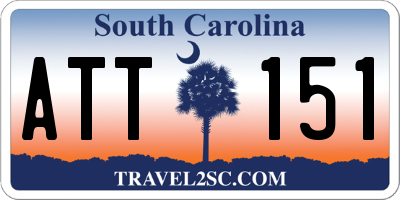 SC license plate ATT151