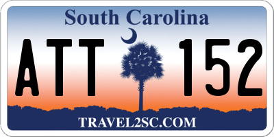 SC license plate ATT152