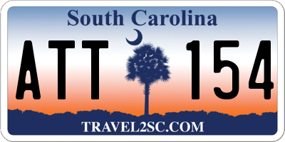 SC license plate ATT154