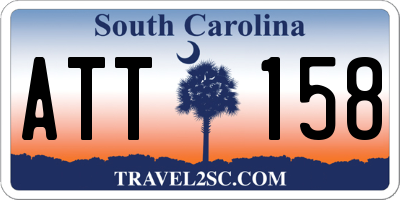 SC license plate ATT158