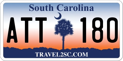 SC license plate ATT180