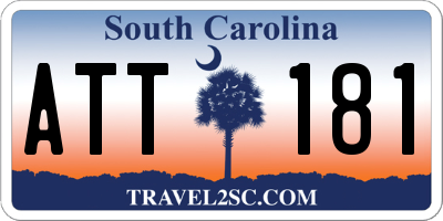 SC license plate ATT181