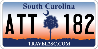 SC license plate ATT182