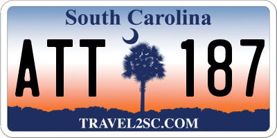 SC license plate ATT187