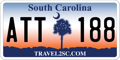 SC license plate ATT188