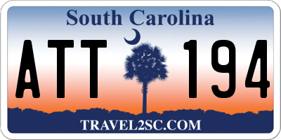 SC license plate ATT194