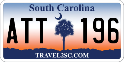 SC license plate ATT196