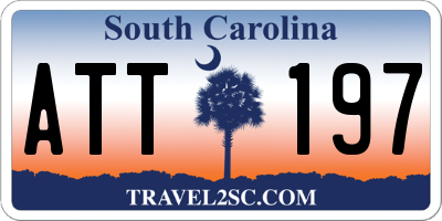 SC license plate ATT197