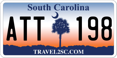 SC license plate ATT198