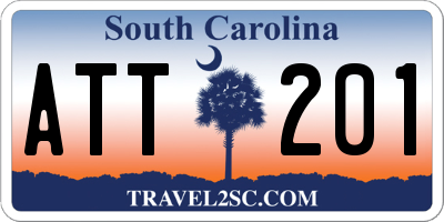 SC license plate ATT201