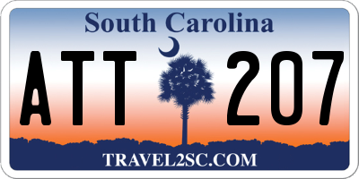 SC license plate ATT207