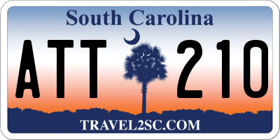 SC license plate ATT210