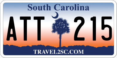SC license plate ATT215