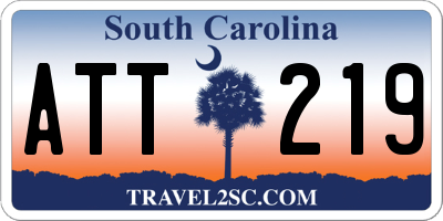 SC license plate ATT219