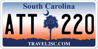 SC license plate ATT220
