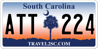 SC license plate ATT224