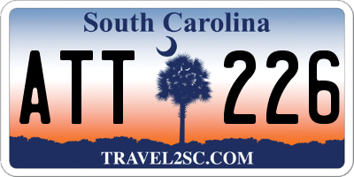 SC license plate ATT226