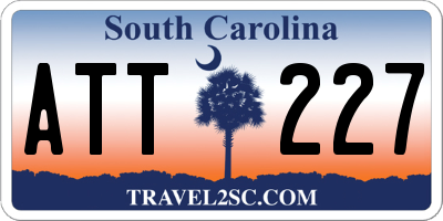 SC license plate ATT227