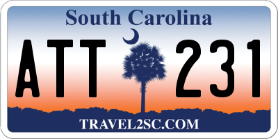 SC license plate ATT231