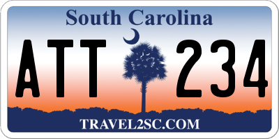 SC license plate ATT234