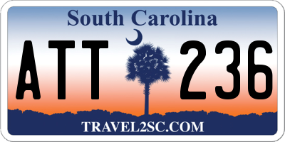 SC license plate ATT236