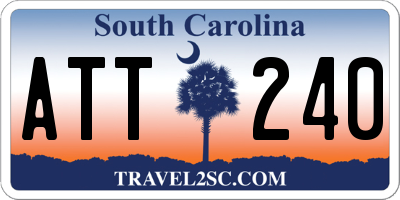 SC license plate ATT240