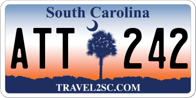 SC license plate ATT242