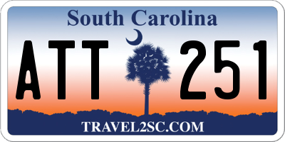 SC license plate ATT251