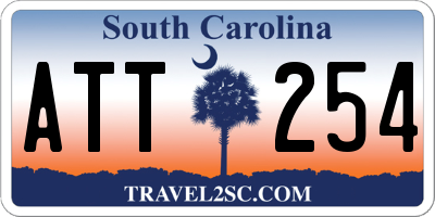 SC license plate ATT254