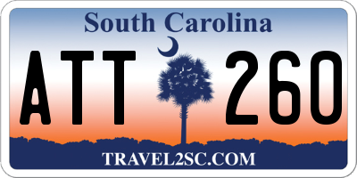 SC license plate ATT260